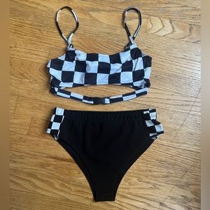 Checkered Rave Festival Two Piece